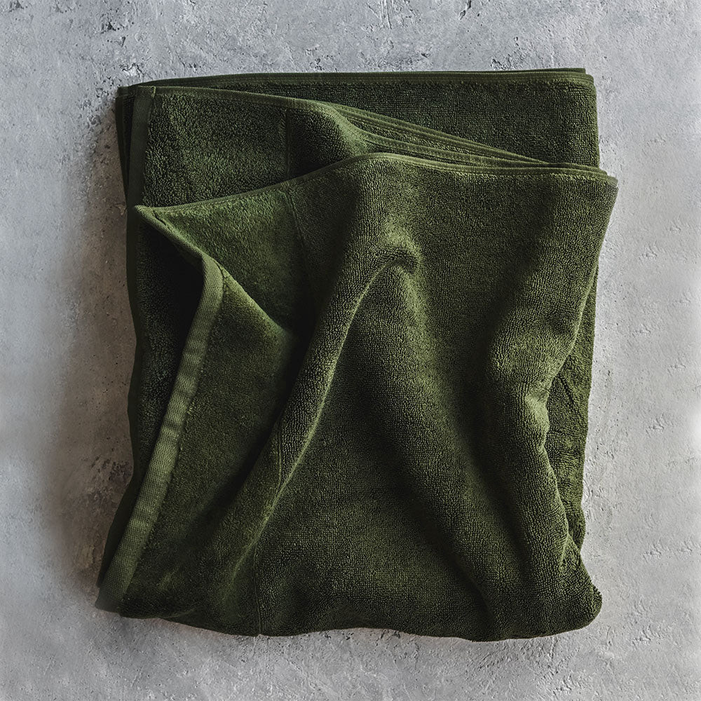 Plush Turkish Towel - Evergreen | Roan Iris