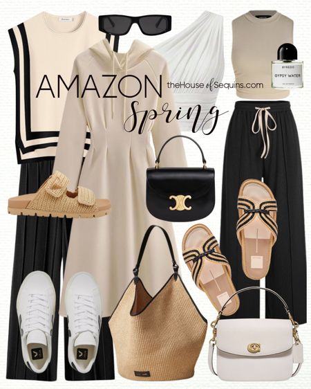 Shop these Amazon spring outfit and Airport travel looks! Matching sets, Hooded sweatshirt midi dress, loungewear, Dolce Vita Selda sandals, Coach bag, Celine bag look for less, Veja Campo sneakers, Prada raffia sandals, Khaite Lotus tote bag and more! 

Follow my shop @thehouseofsequins on the @shop.LTK app to shop this post and get my exclusive app-only content!

#liketkit #LTKmidsize #LTKstyletip #LTKtravel
@shop.ltk
https://liketk.it/4zkmX