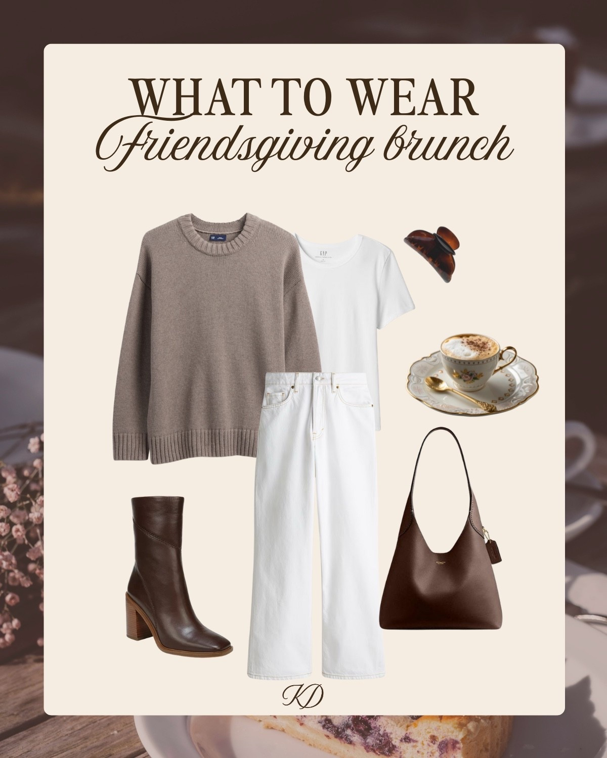 Thanksgiving week outfits: Friendsgiving brunch 🤍 sweater is 100% cotton and one of my favorites 

#LTKootd #LTKHoliday #LTKCyberWeek