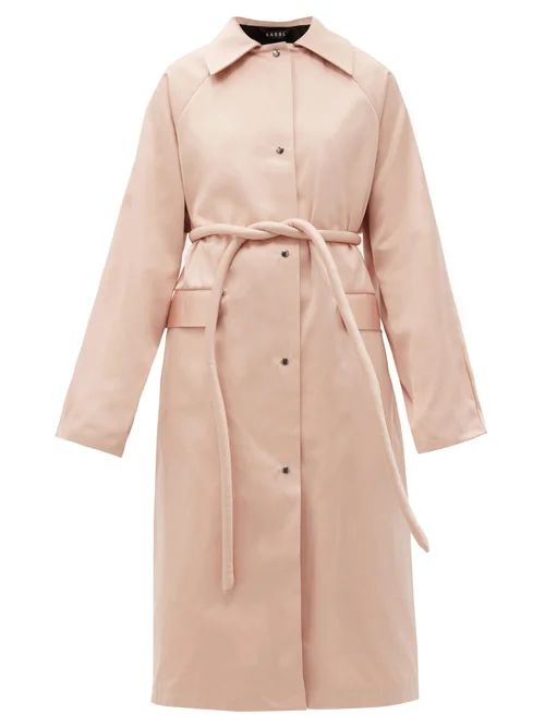 Kassl Editions - Original Belted Satin Trench Coat - Womens - Light Pink | Matches (US)
