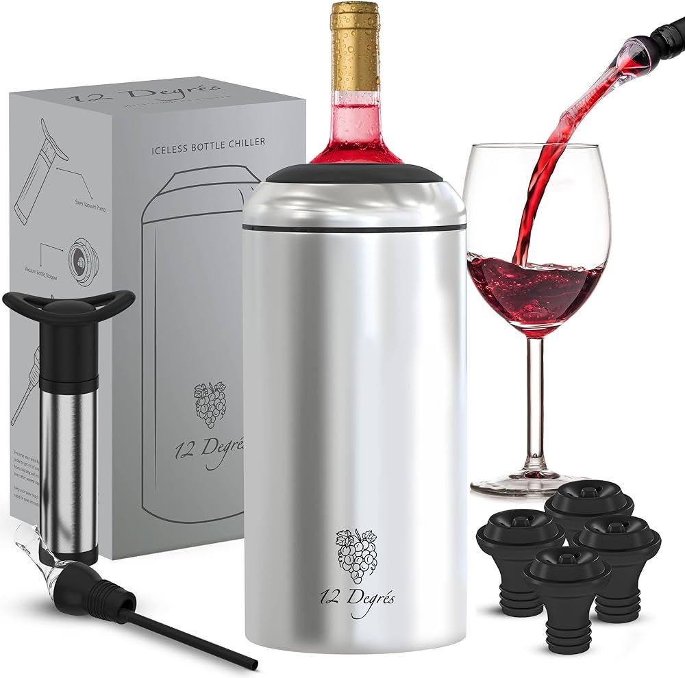 Iceless Wine Chiller Set - Perfect Wine Gifts for Women and Men Including Stainless Steel Insulat... | Amazon (US)