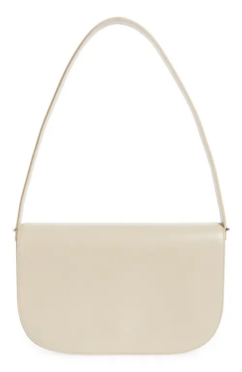 The Row Marion Leather Shoulder Bag in Bone Plaid at Nordstrom | Nordstrom