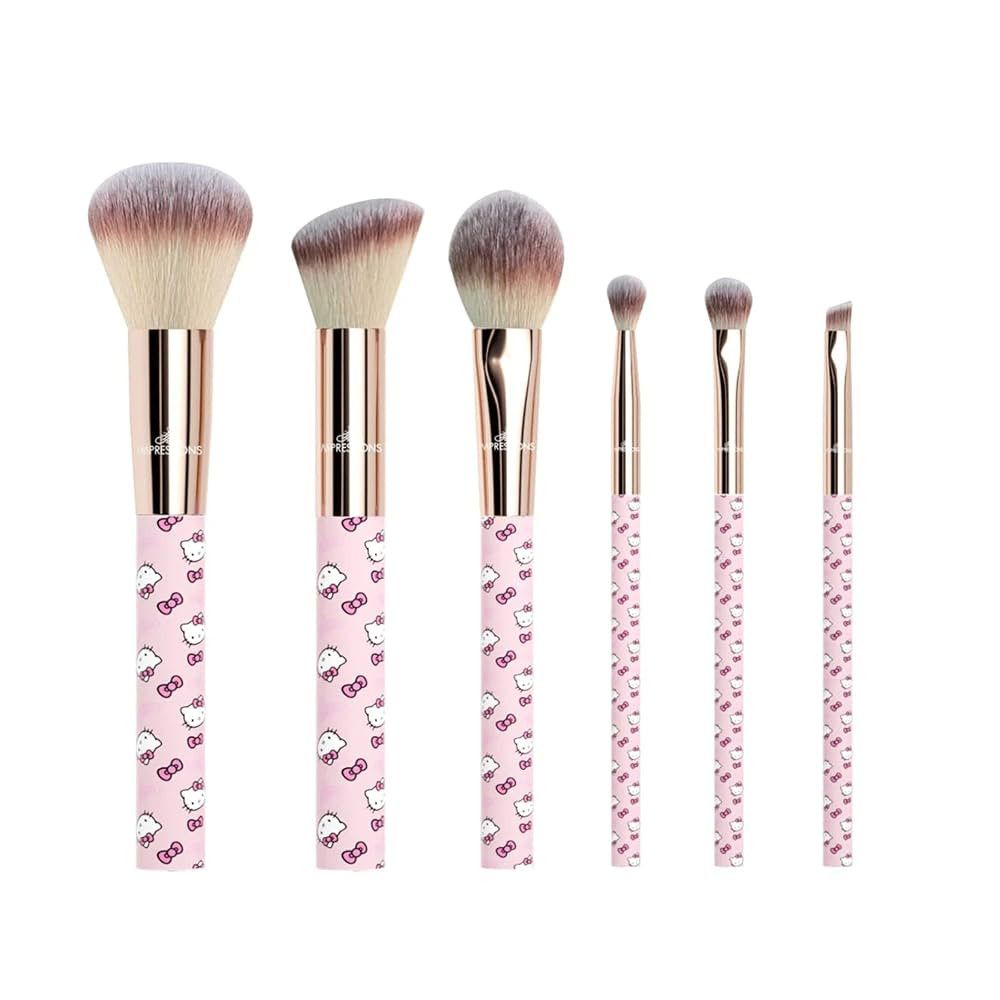 Impressions Vanity Hello Kitty Supercute Signature 6 PCs Makeup Brush Set, Super Cute Soft Makeup... | Amazon (US)