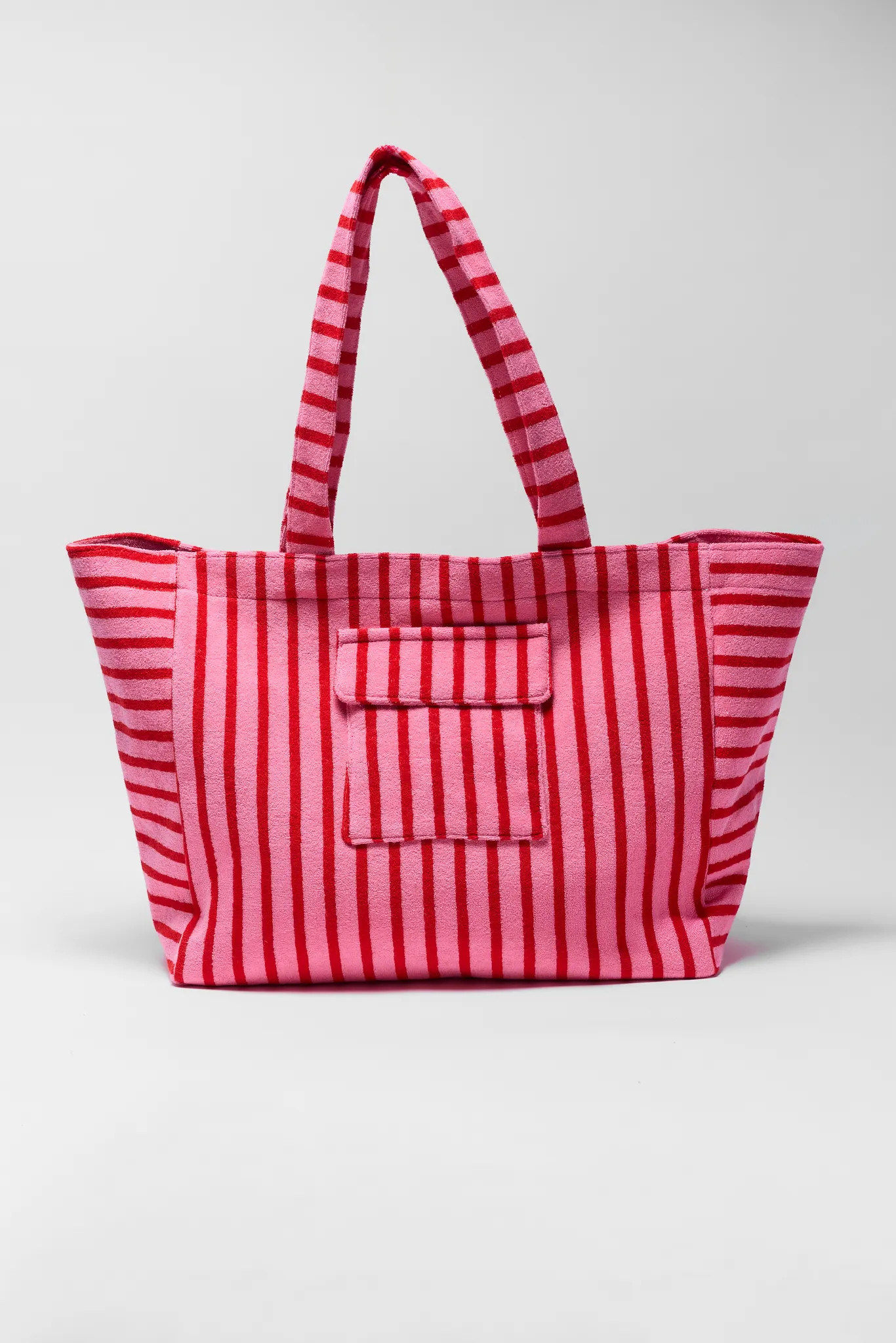 Pink Striped Terrycloth Tote | Avara