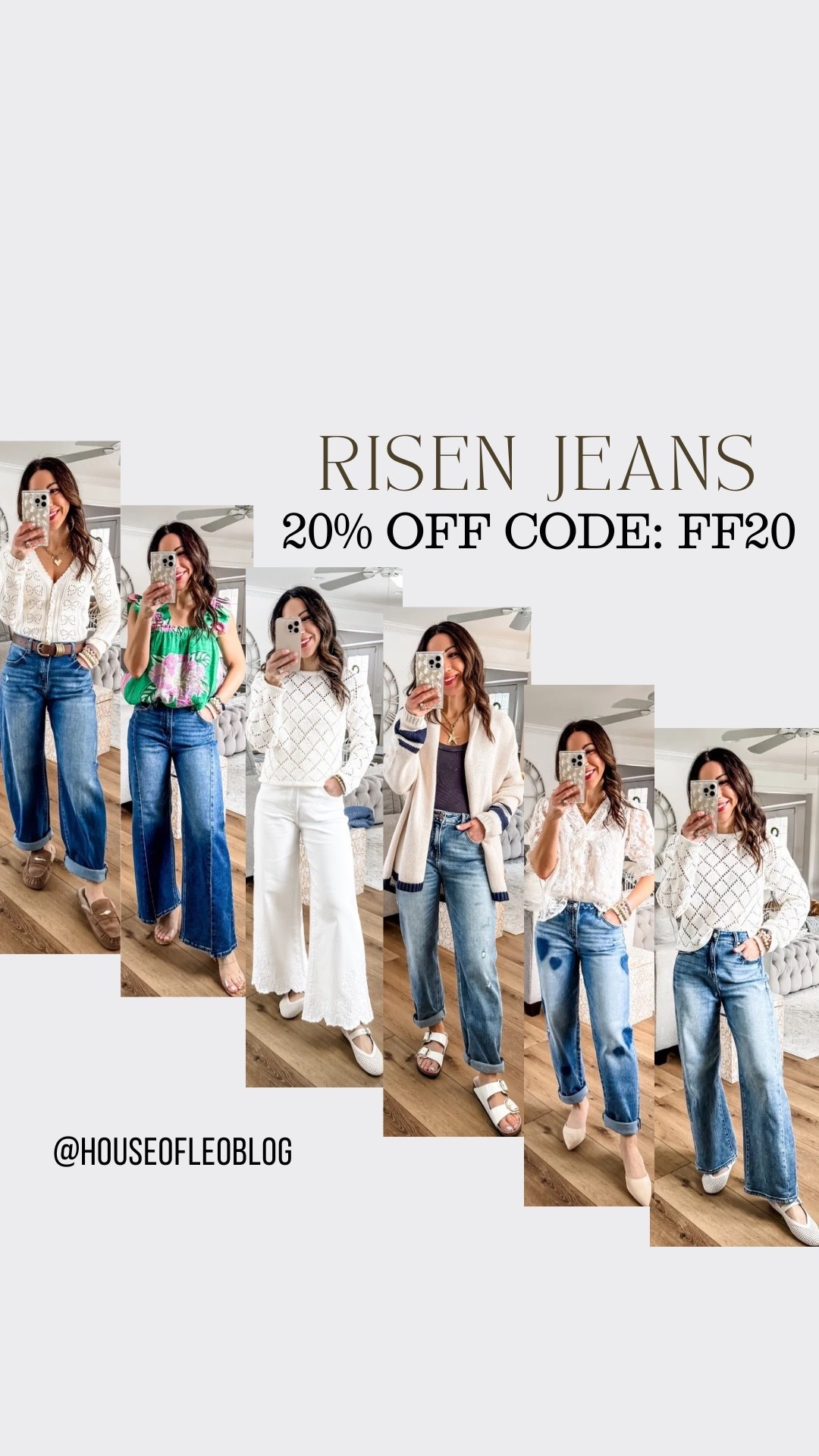 20% off sitewide at Social Threads with code FF20. Wearing 25 risen jeans. Boyfriend jeans, white jeans, white denim. Barrel jeans, wide leg jeans.

#LTKSaleAlert #LTKOver40 #LTKPetite