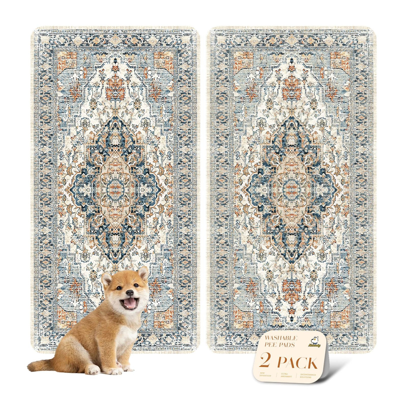 nunubaby Washable Pee Pads for Dogs, Stylish, Non-Slip and Leak-Proof Pee Pads. Reusable Potty Pa... | Amazon (US)