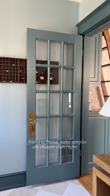 I’ve always followed a paint process for good reason. No matter how confident I am in a color, it never goes straight on the wall.

Paint is one of the biggest transformations you can make in a home, but it’s also one of the easiest things to get wrong. Colors shift throughout the day, look different against your finishes, and can feel completely different in your space than they did online or in the store.

Friend to friend: paint samples are cheaper than regret. Want my process to get it right the first time?

Comment SHOP and I’ll send over my list, all of the paint colors used throughout our home, and the sources from this space.

#traditionalhome #nancymeyers #homebeforeandafter #mudroomdesign #mudroommakeover