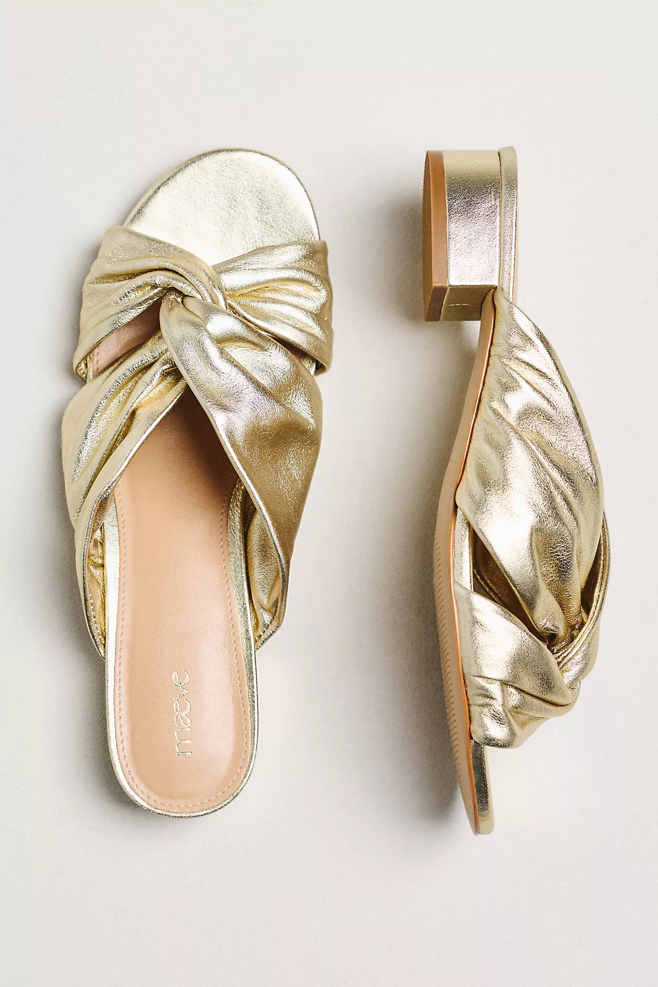 Maeve Twisted Slip-On Sandals | Anthropologie (US)