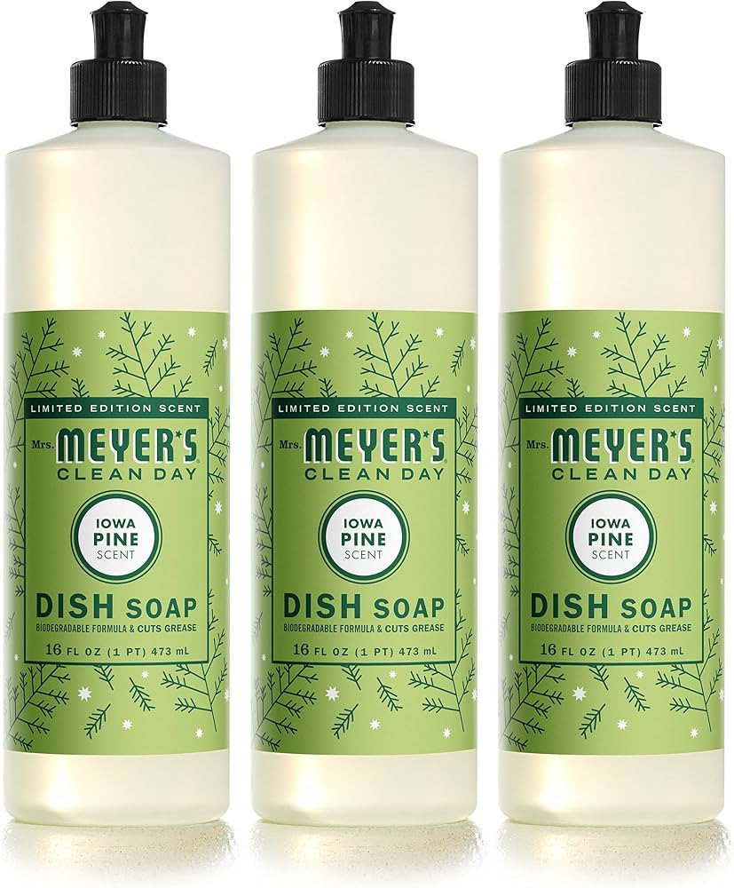 MRS. MEYER'S CLEAN DAY Liquid Dish Soap, Biodegradable Formula, Limited Edition Iowa Pine, 16 fl.... | Amazon (US)