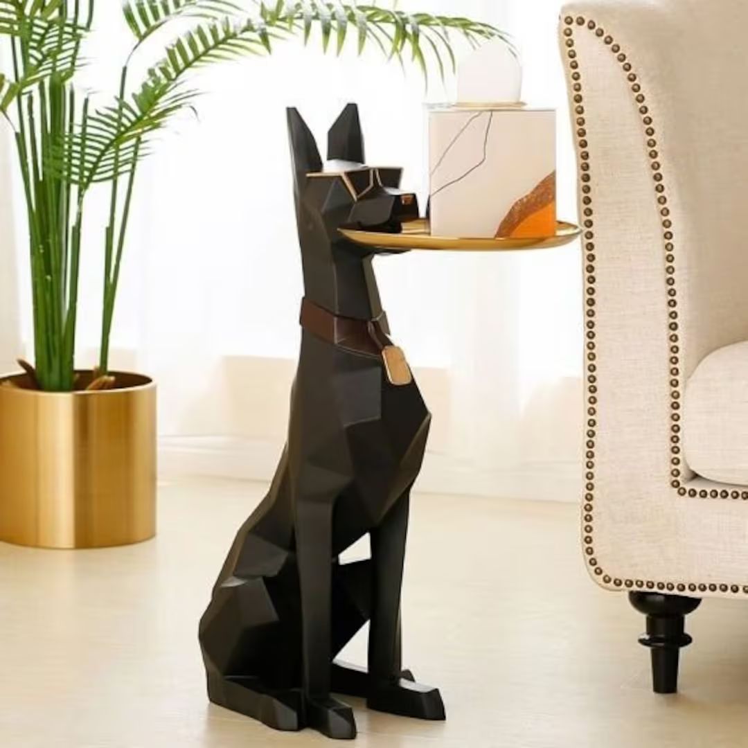 Luxury Nordic Style Gentleman Dog Coffee Table Animal Home - Etsy | Etsy (US)