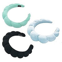 3 Pieces Makeup Headband Spa Headbands for Women-Sponge & Terry Towel Cloth Fabric Cute Hair Acce... | Amazon (US)