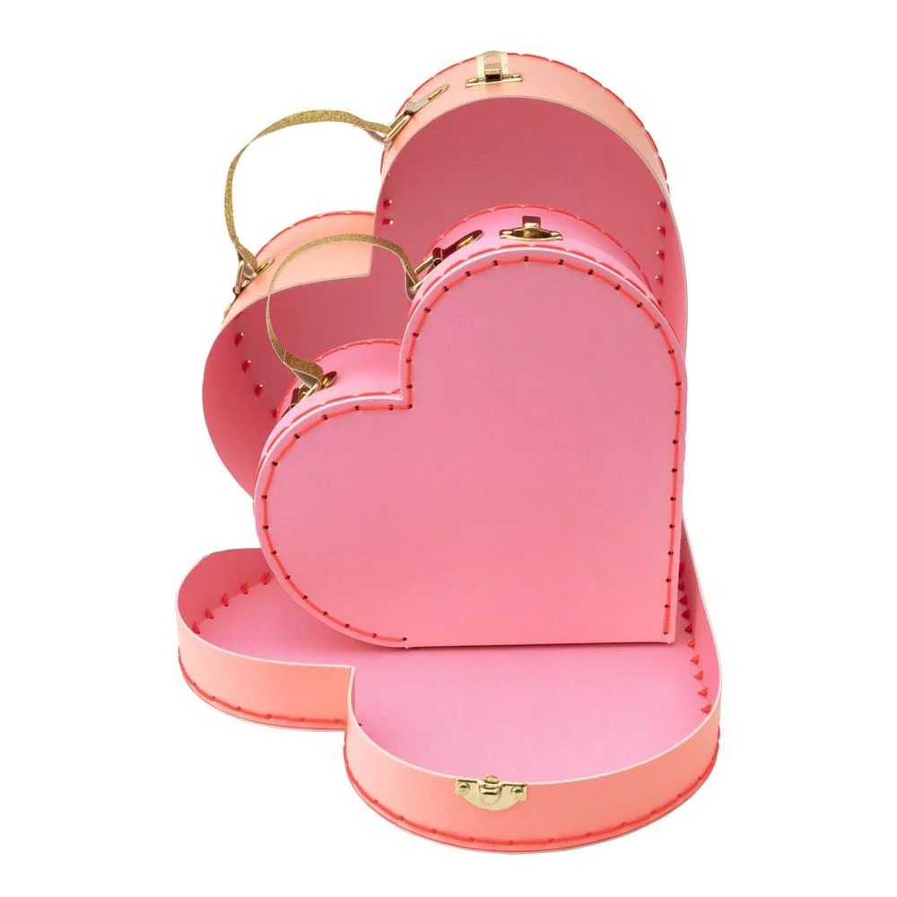 Heart Suitcases | Pink Antlers