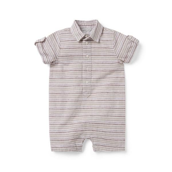 Baby Striped Linen Romper | Janie and Jack