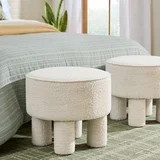 Better Homes & Gardens Adlin Ottoman, Cream Boucle | Walmart (US)