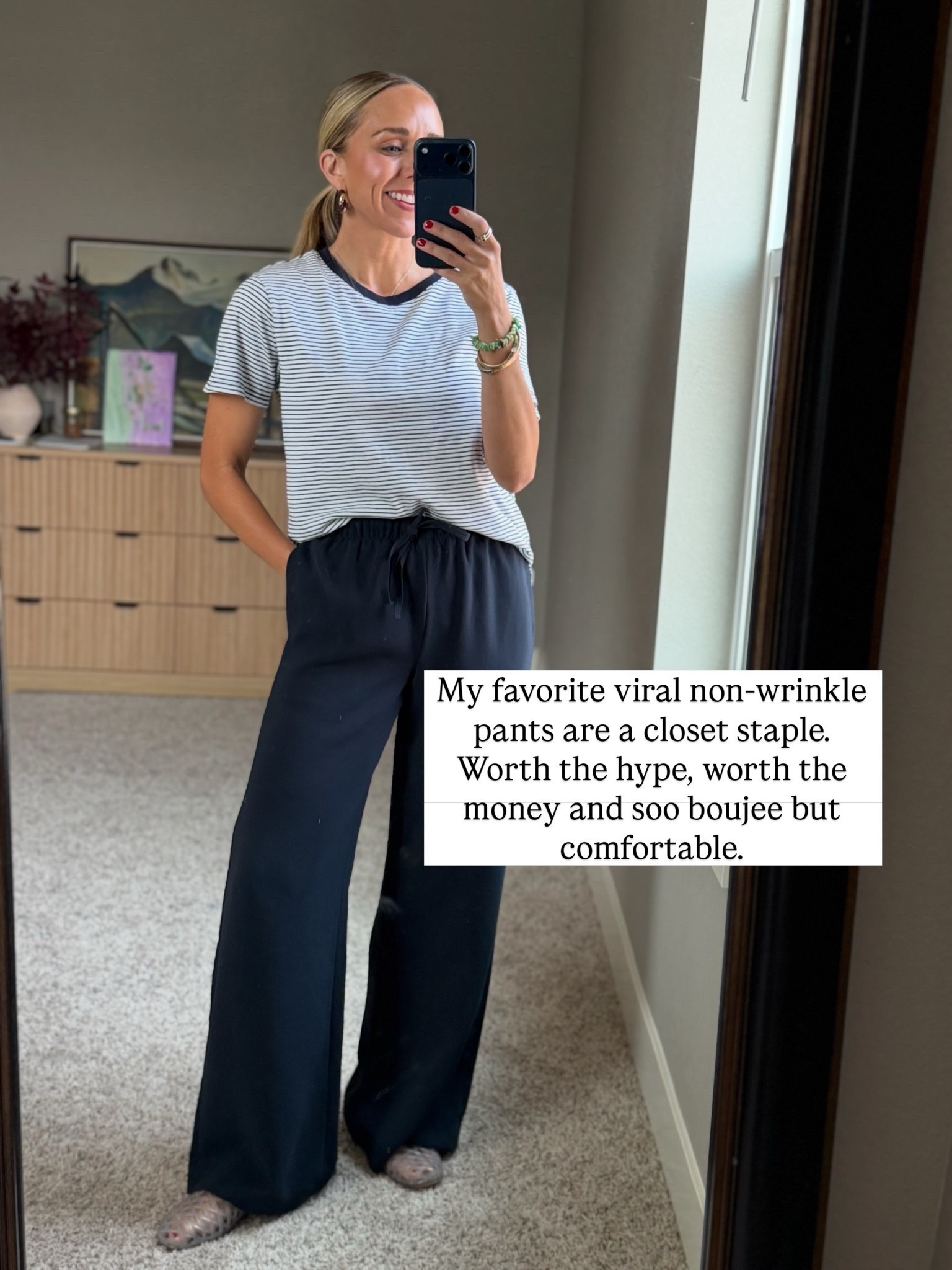 The viral non wrinkle pants! 

I am a size small top and 2 or 26 bottoms.

#LTKgrwm #LTKmomlife #LTKootd
