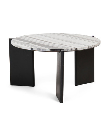 32x17 Panda Marble Top Coffee Table | TJ Maxx