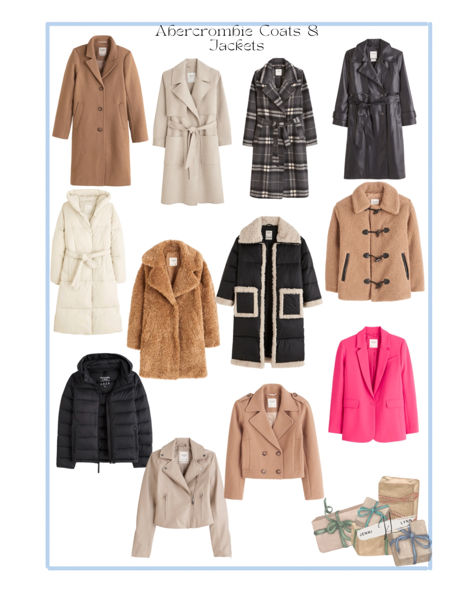Abercrombie coats and jackets; puffer coats; trench coats; wool coats; blazersF crop leather jackets; teddy coats; pea coat

#LTKxAF #LTKSeasonal #LTKsalealert