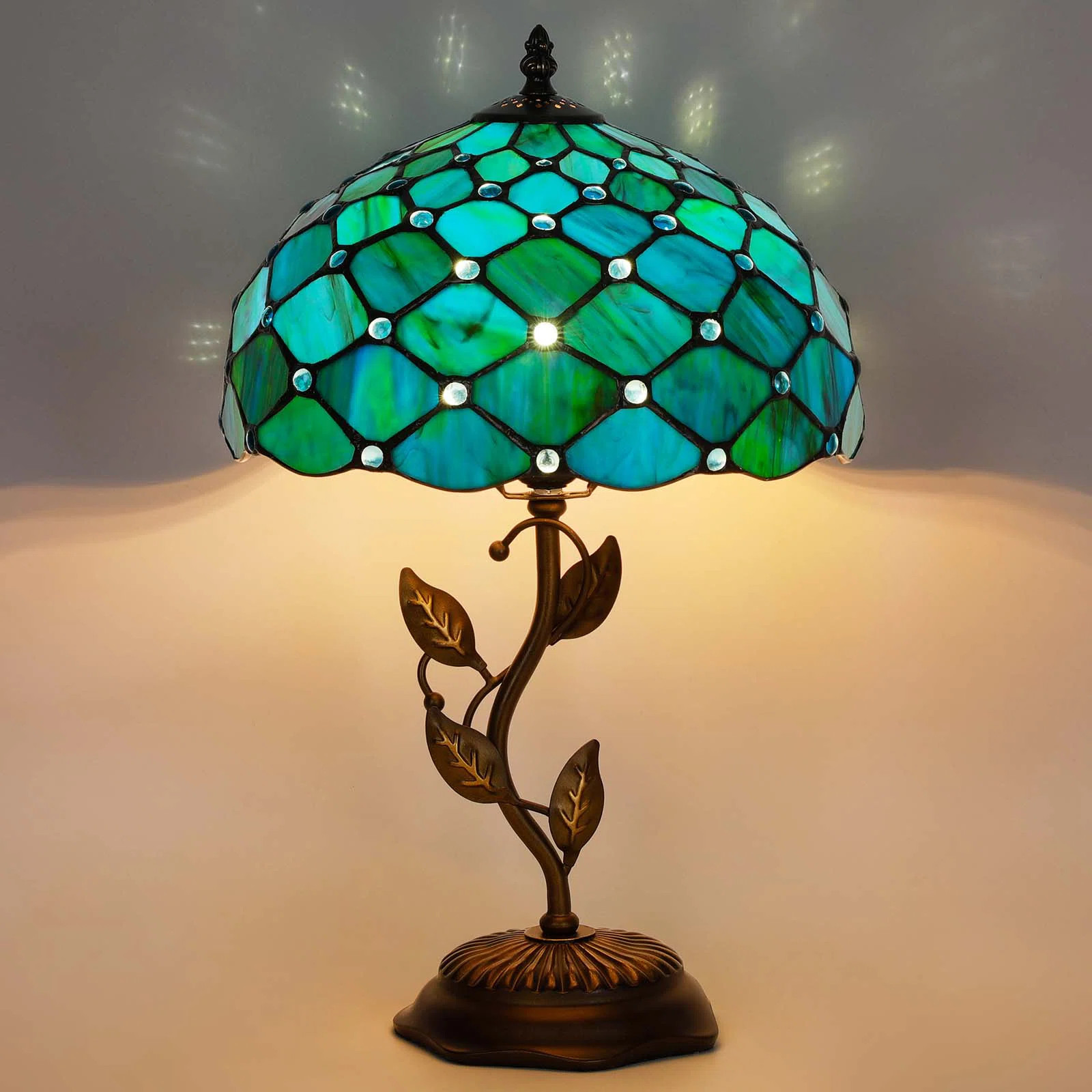 Astoria Grand Tiffany Table Lamp, Adjustable 3 Color Temperature, Dragonfly Rose Style Lampshade ... | Wayfair North America