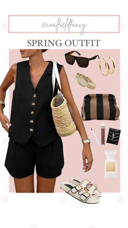 Under $50 Spring Outfit
Travel outfit
Spring outfit
Sandals
Handbag
Sunglasses
Vest matching set

#LTKfindsunder50 #LTKxSephora #LTKover40
