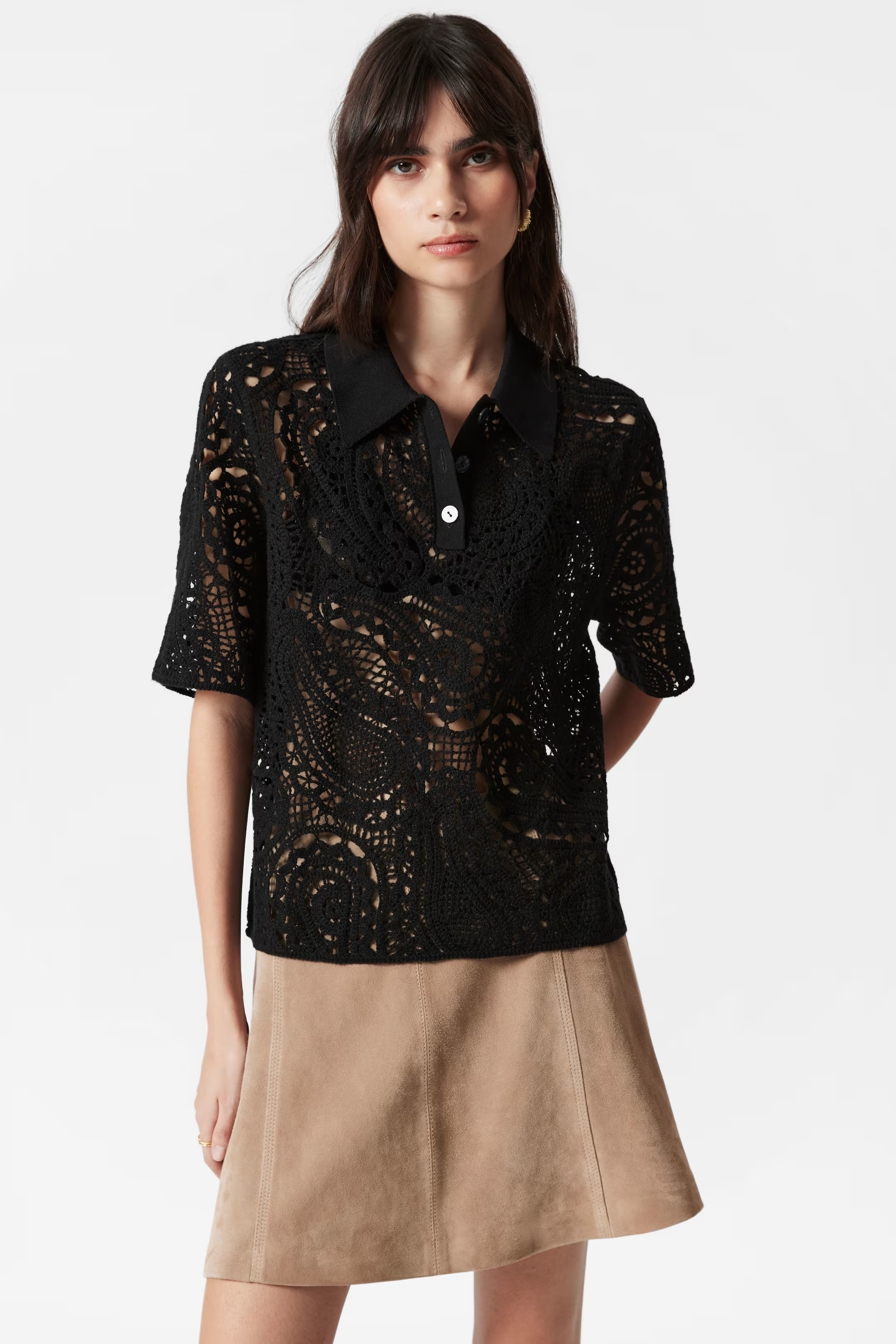 Gehäkeltes Poloshirt | H&M (DE, AT, CH, NL, FI)
