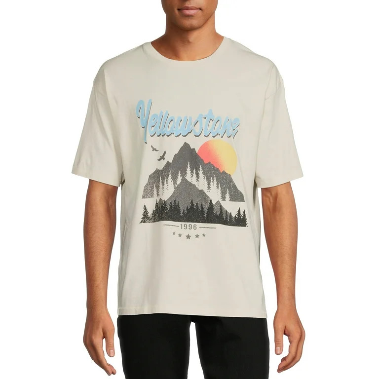 No Boundaries Men's and Big Men's Oversized Graphic Tee | Walmart (US)