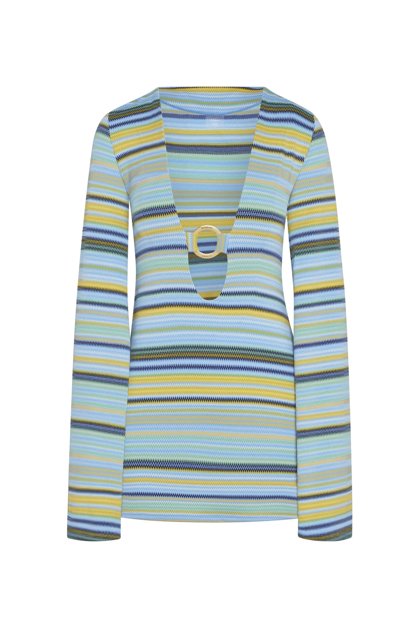 Montego Mini Dress - Sardinia Stripe Azure | Monday Swimwear