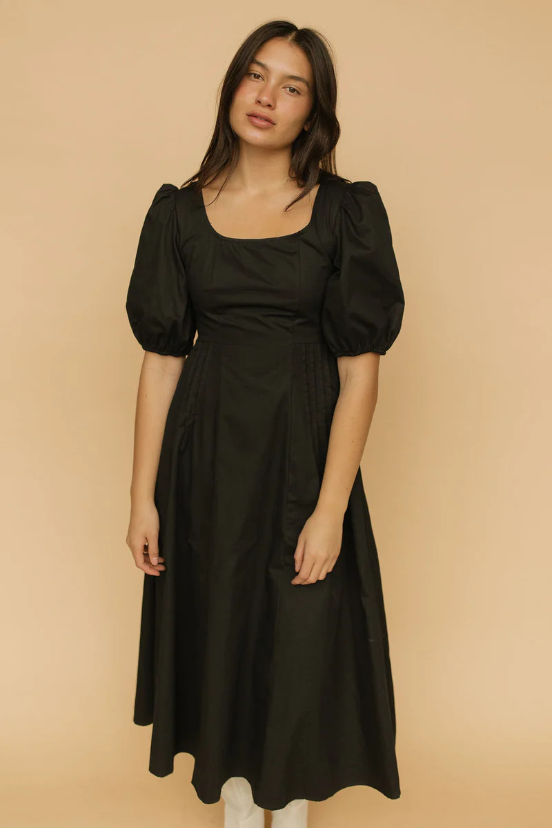 Rosalind Midi in Black | Henly