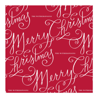 Merry Calligraphy Personalized Wrapping Paper | Minted