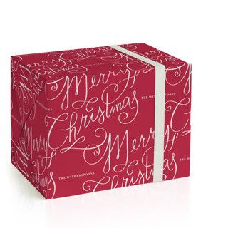 Merry Calligraphy Personalized Wrapping Paper | Minted