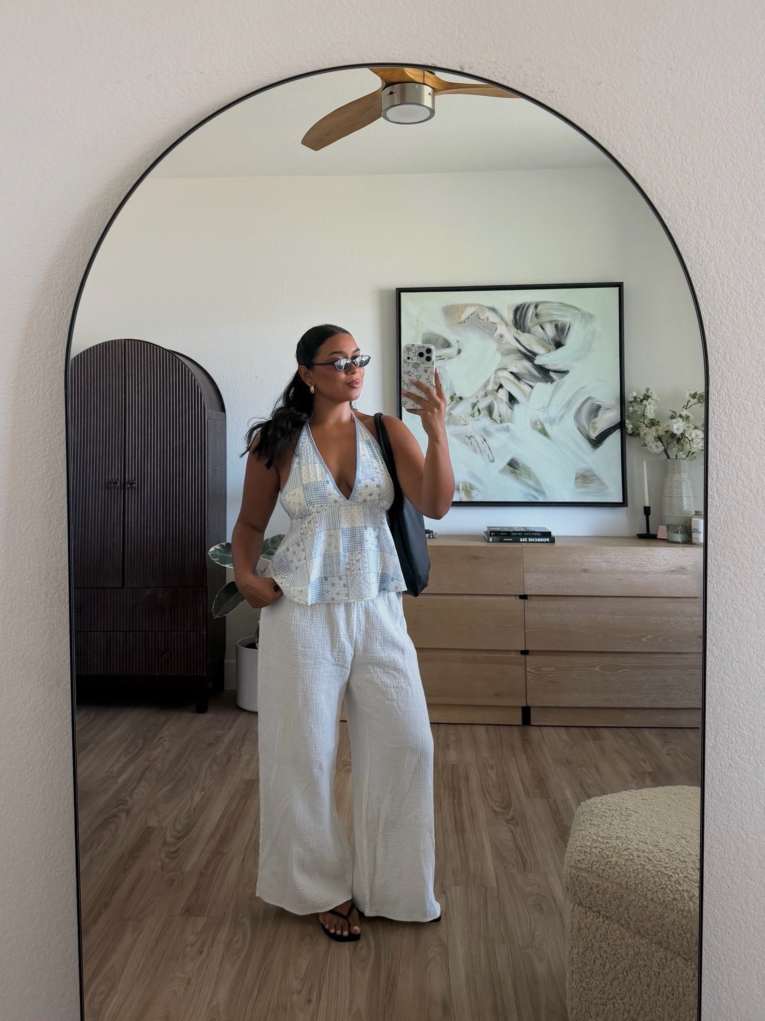 casual comfy summer outfit of the day🤍 

Wearing an XL in the pants (super comfy/ lightweight, run true to size!) & (M in the top, runs true to size)

#LTKootd #LTKMidsize #LTKSeasonal