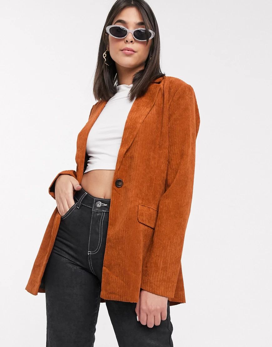 Kaffe oversized blazer in brown | ASOS (Global)