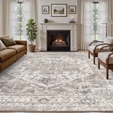 SIXHOME 8'x10' Washable Area Rug for Living Room Vintage Medallion Distressed Carpet Soft Low Pil... | Walmart (US)