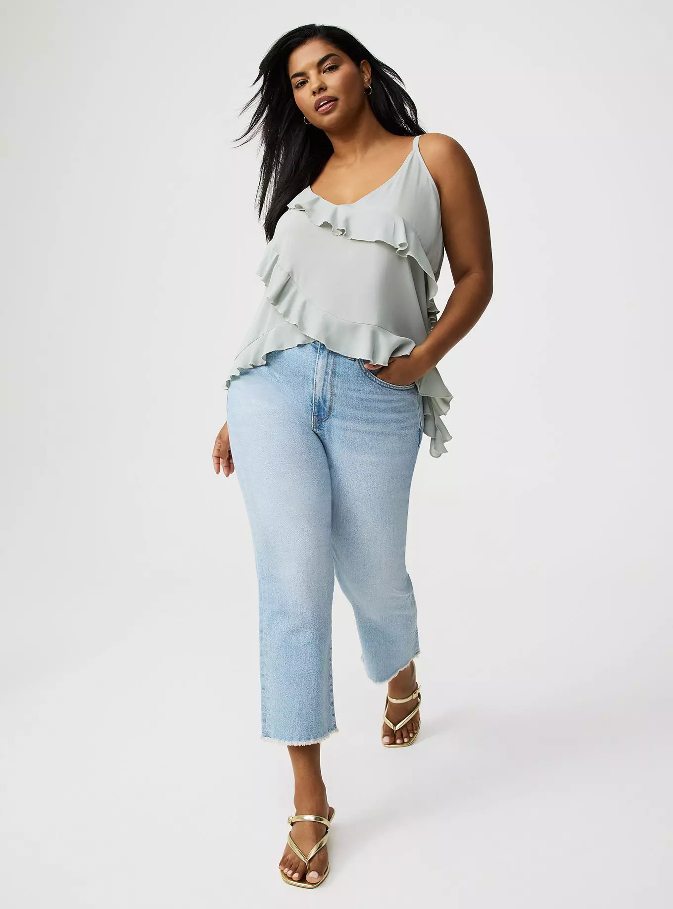 GEORGETTE RUFFLE CAMI | Torrid (US & Canada)