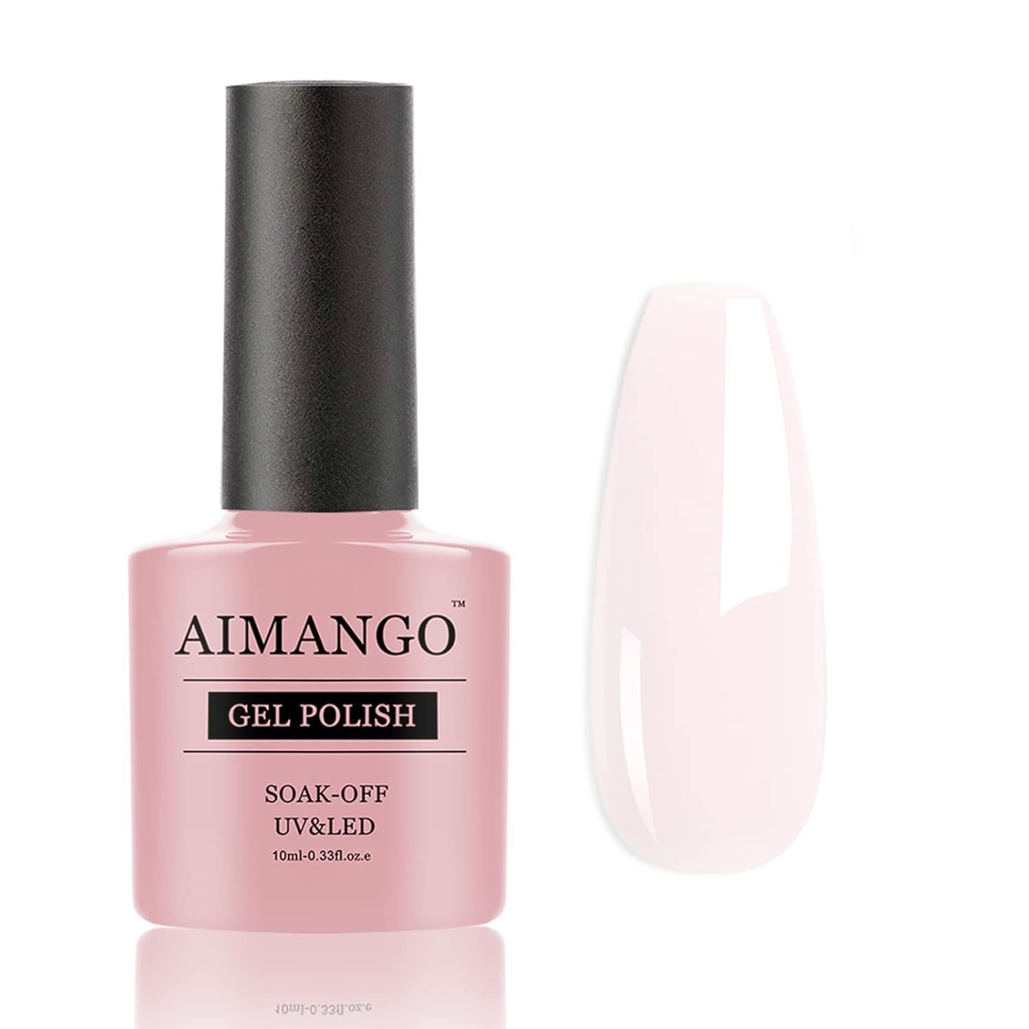 AIMANGO Gel Nail Polish Jelly Nude Pink for Nail Art Sheer Nude Pink Gel Polish Soak Off LED Tran... | Amazon (US)