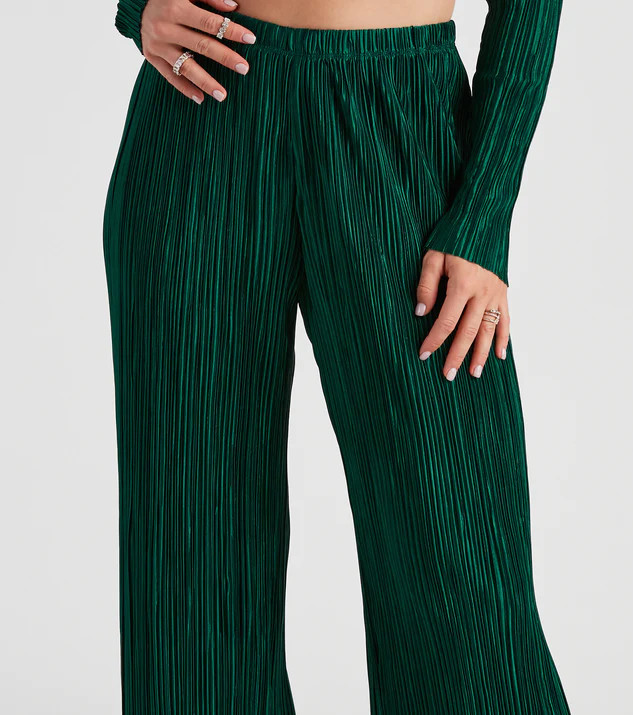 Dinner Date Satin Wide Leg Pants | Windsor Stores