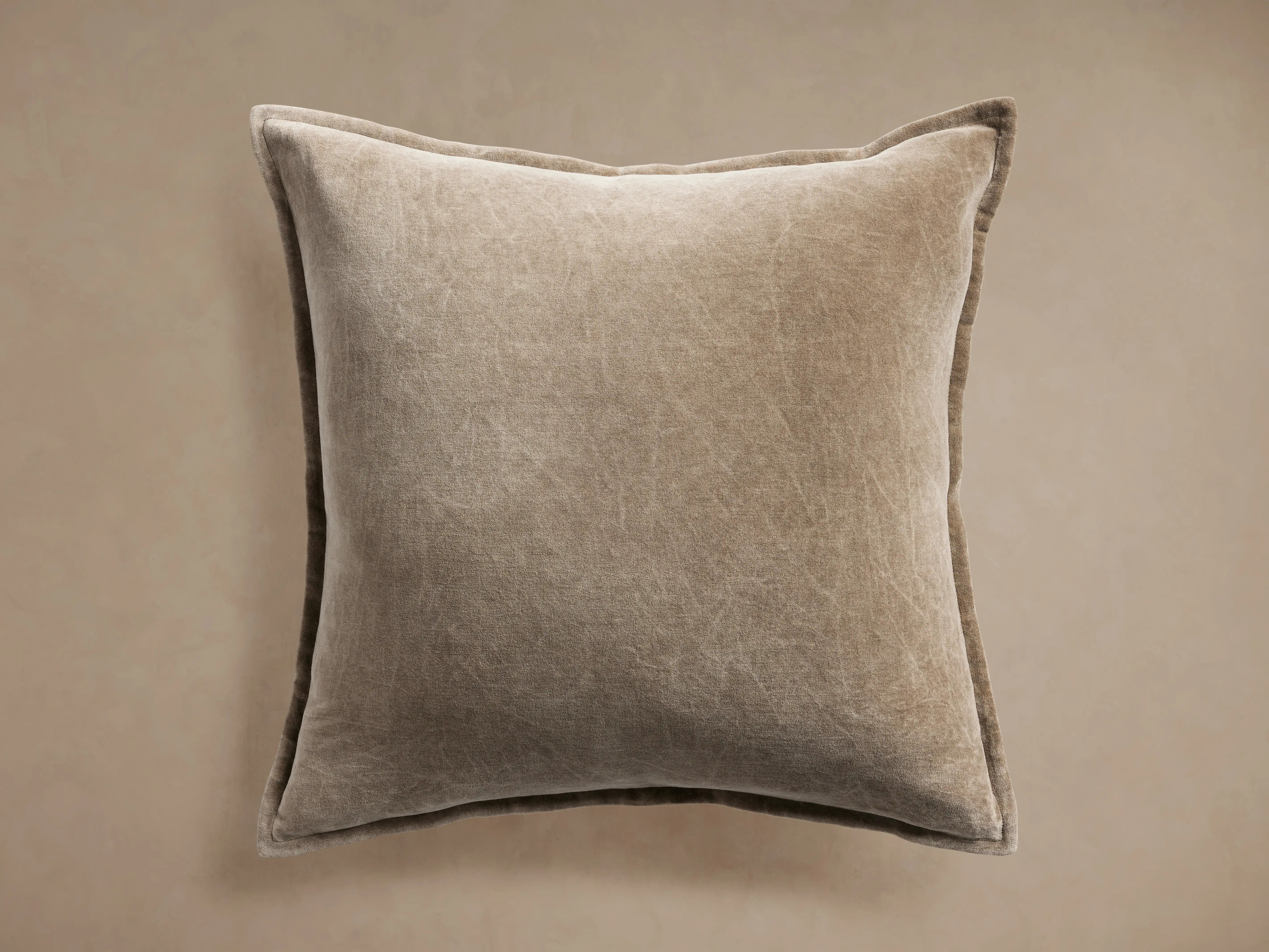 Stone Washed Velvet Square Pillow Cover | Arhaus