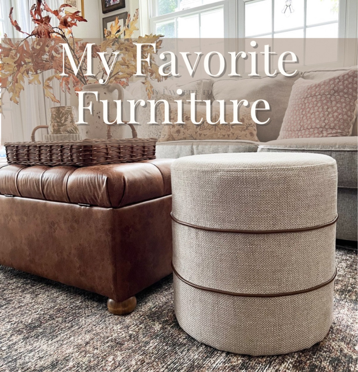 Catalina Mudcloth Round Ottoman - … curated on LTK