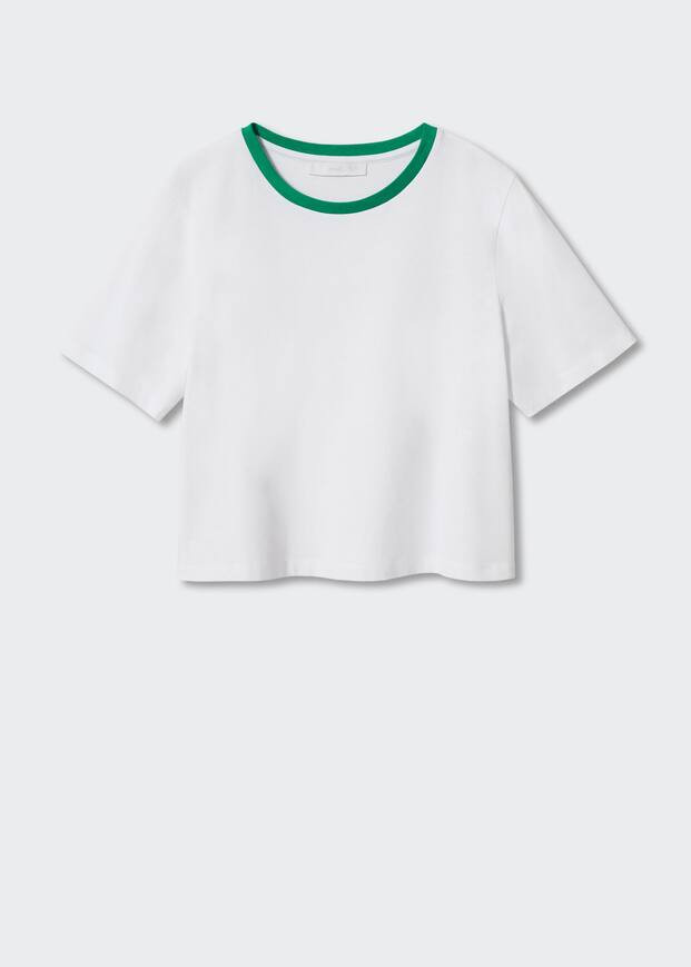 Short-sleeved cotton t-shirt -  Women | Mango United Kingdom | MANGO (UK)