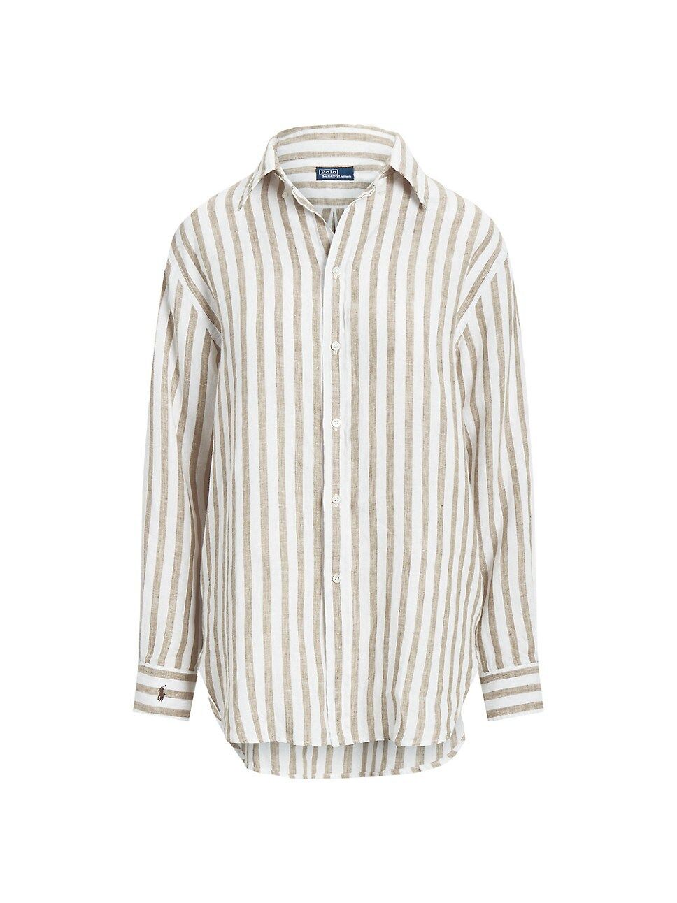 Stripe Linen Button-Front Shirt | Saks Fifth Avenue