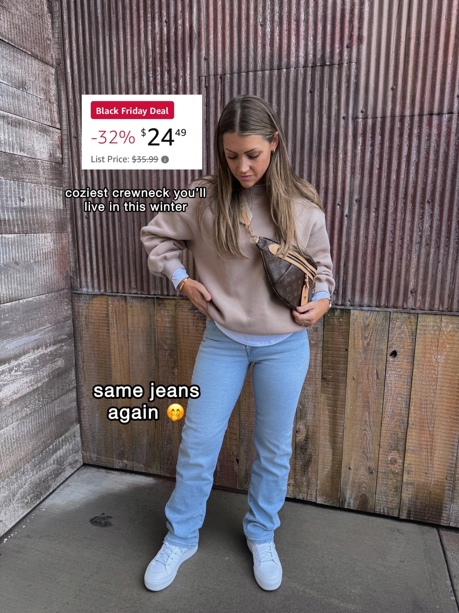 0/25 jeans, 2 tee, S sweatshirt 