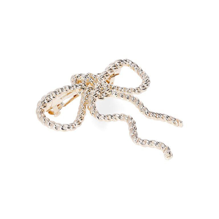 Time and Tru Women’s Gold Tone Metal Chain Bow Hair Barrette | Walmart (US)