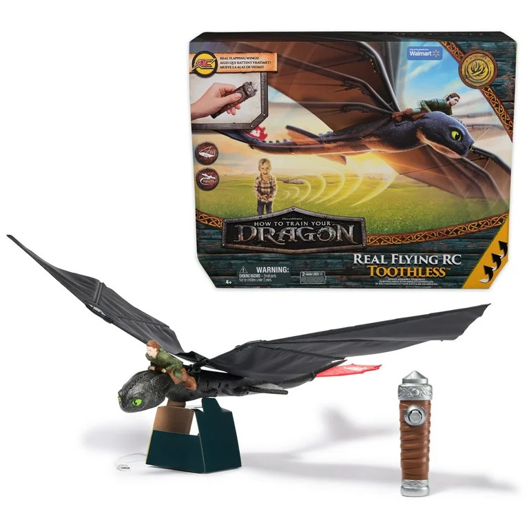 Dreamworks Dragons, How to Train Your Dragon, Remote Control Flying Toothless Toy - Walmart.com | Walmart (US)