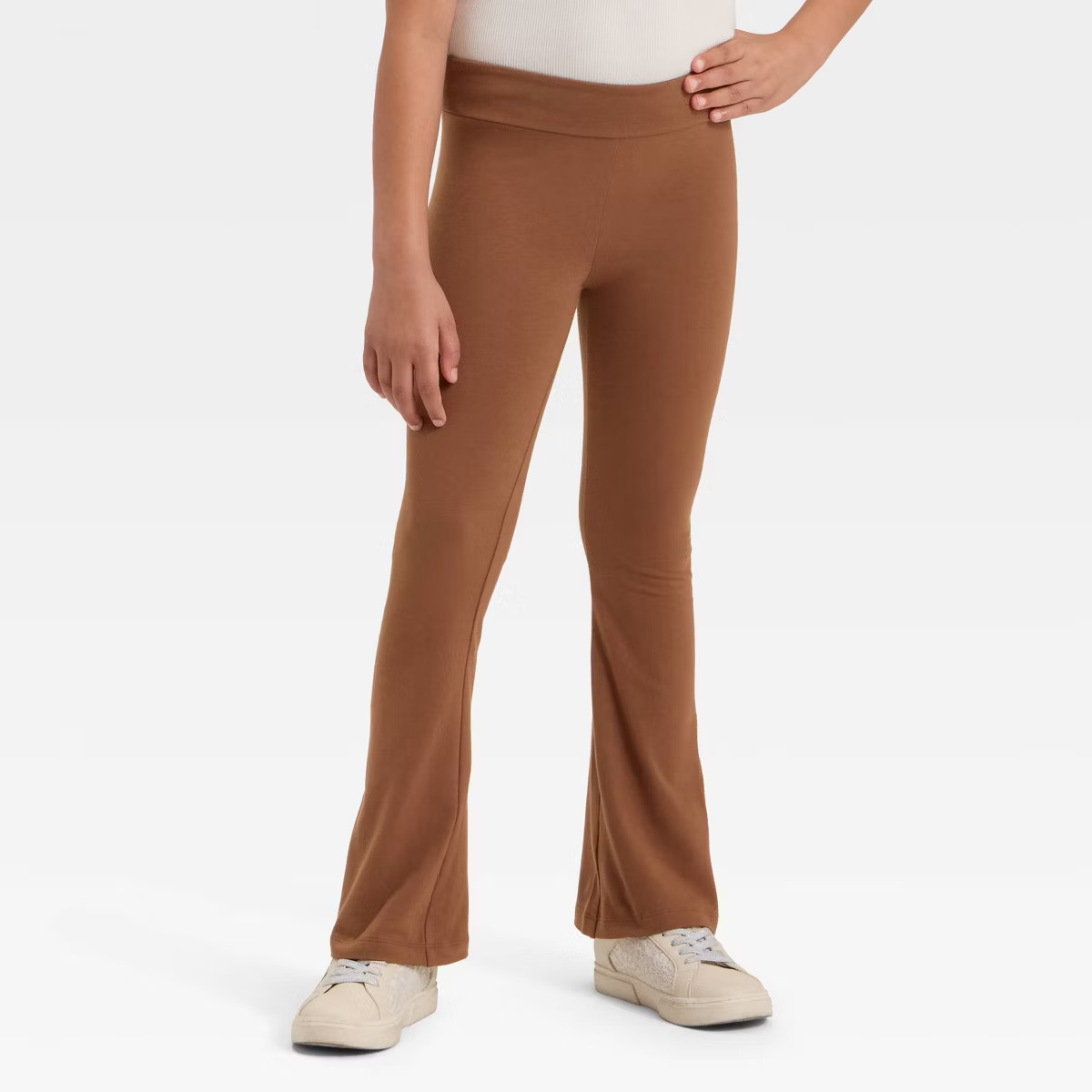 Girls' Flare Leggings - Cat & Jack™ Coffee Brown S | Target