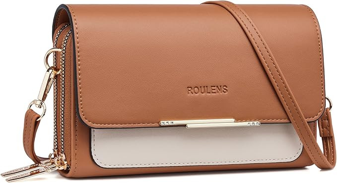 Roulens Small Crossbody Bag for Women,Cell Phone Purse Women's Shoulder Handbags Wallet Purse wit... | Amazon (US)