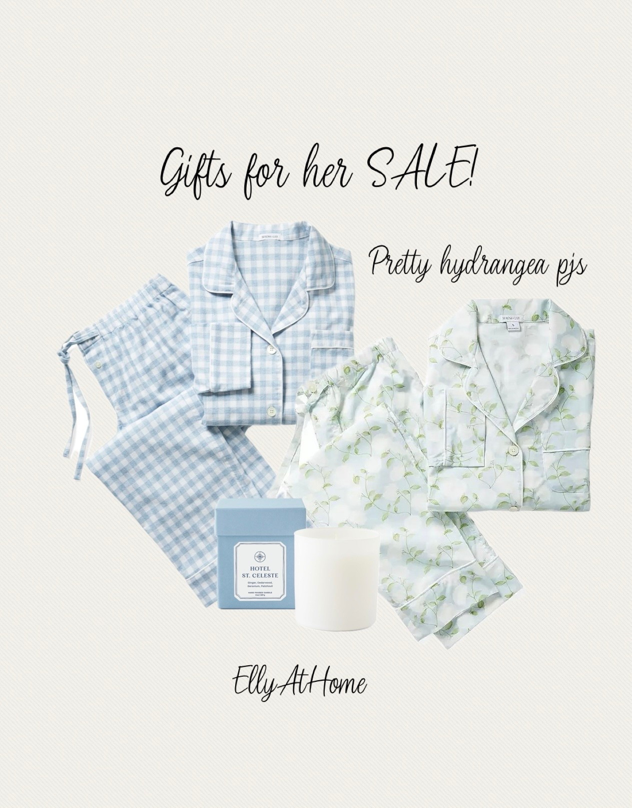 Gifts for her! Pretty pajama sets, hydrangeas pattern , bedding candles and more gift ideas on sale at Serena Lily !

#LTKGiftGuide #LTKOver40 #LTKSaleAlert
