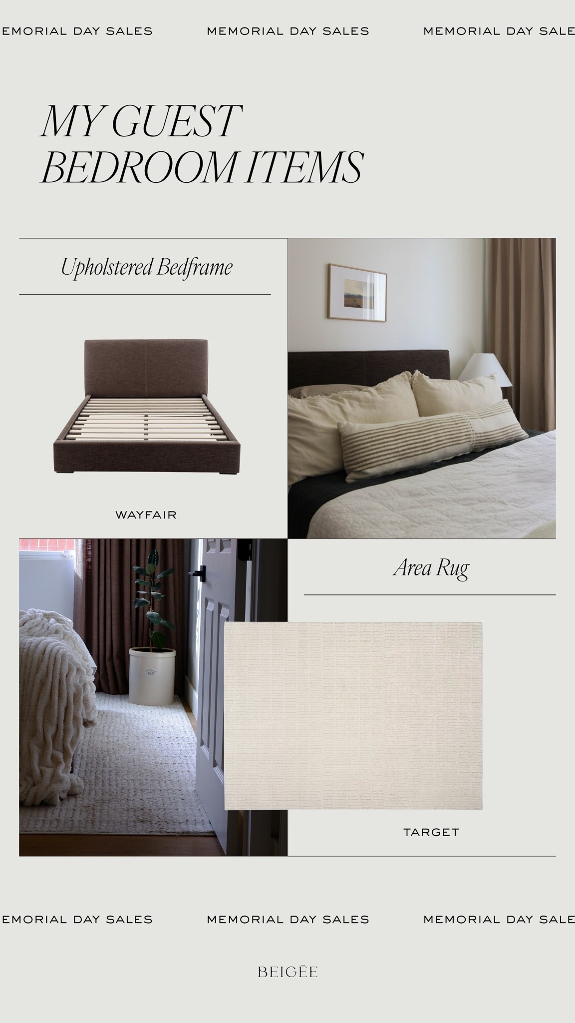 My guest bed frame and area rug now on sale!
