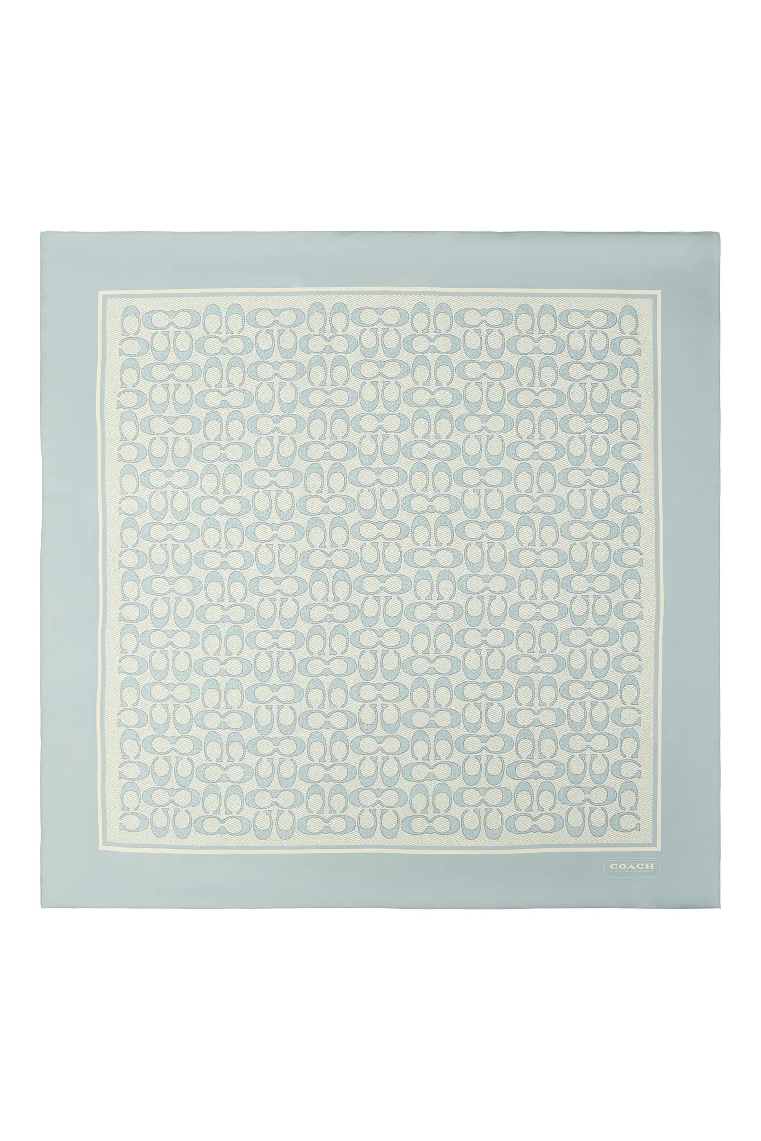COACH Textured Signature Logo Square Silk Scarf (Women) | Nordstrom | Nordstrom