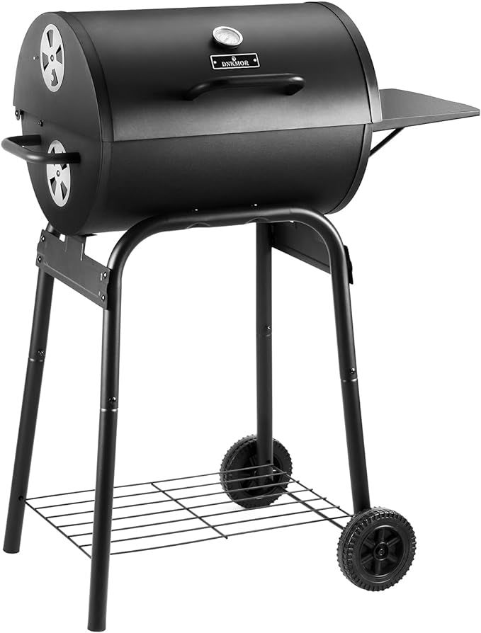 Charcoal Grills Outdoor BBQ Grill, Barrel Charcoal Grill with Side Table, with Nearly 500 Sq.In. ... | Amazon (US)