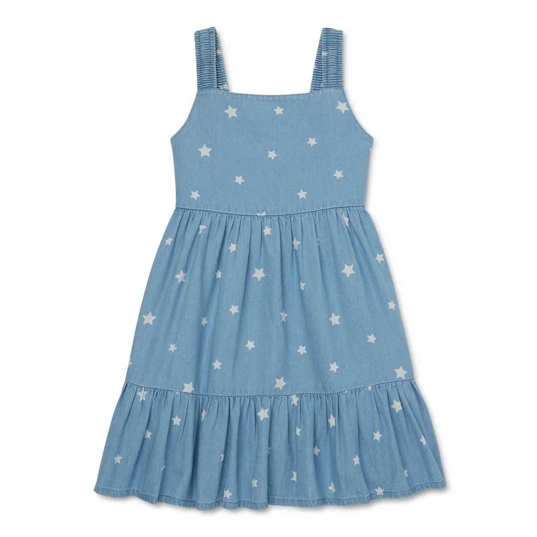 Wonder Nation Toddler Girl Ruffled Dress, Sizes 12M-5T | Walmart (US)