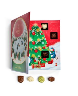 Godiva Holiday Limited Edition Snowglobe Advent Calendar, 24 Piece - Macy's | Macy's